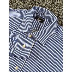 Gitman Bros Shirt Mens 16.5 33 Blue Striped Pocket Made In USA‎ Long Sleeve